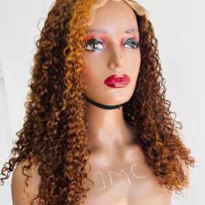 14 inches pixie curls with 4x4 closure
