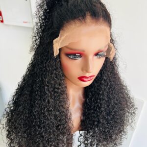 22 inches pixie curls with 6 by 8 closure
