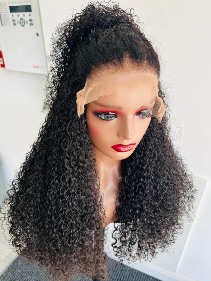 22 inches pixie curls with 6 by 8 closure
